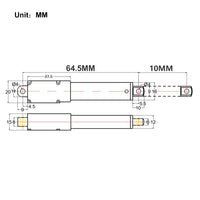 DC 6V 12V 24V Household Miniature Linear Actuator 10MM Max Thrust 42 lbs 188N 19Kgs (Model 0041621)