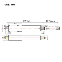 DC 6V 12V 24V Micro Electric Linear Actuator 17.5MM Max Thrust 42 lbs 188N 19Kgs (Model 0041642)