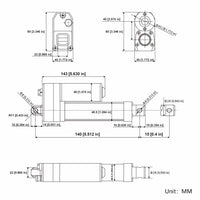 0.4 Inch 10MM Waterproof Linear Actuator IP67 / Low Noise Linear Actuator (Model 0041931)