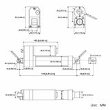 0.4 Inch 10MM Waterproof Linear Actuator IP67 / Low Noise Linear Actuator (Model 0041931)