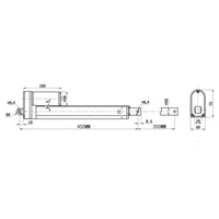 14 Inch 350MM Linear Actuator Built-in Hall Effect Sensor for Synchronization Motion (Model 0041523-1)