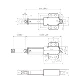 50MM 188N Small Compact Electric Linear Actuator Perfect for Narrow Spaces (Model 0041746)