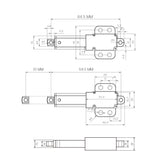 10MM 188N Small Compact Electric Linear Actuator Perfect for Narrow Spaces (Model 0041741)