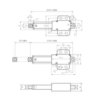 150MM 188N Small Compact Electric Linear Actuator Perfect for Narrow Spaces (Model 0041749)