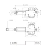 150MM 188N Small Compact Electric Linear Actuator Perfect for Narrow Spaces (Model 0041749)