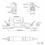 1.2"100MM Waterproof Linear Actuator IP67 / Low Noise Linear Actuator