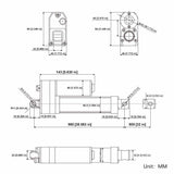 32 Inch 800MM IP67 Waterproof & Quiet Linear Actuator Built-in Hall Effect Sensor (Model 0041945-1)