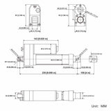 4 Inch 100MM IP67 Waterproof & Quiet Linear Actuator Built-in Hall Effect Sensor (Model 0041934-1)