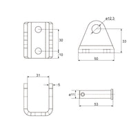 50MM-600MM 8000N Stroke Heavy Duty Linear Actuator Remote Control Kit (Model 0043081)