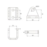 50MM-600MM 8000N Stroke Heavy Duty Linear Actuator Remote Control Kit (Model 0043081)