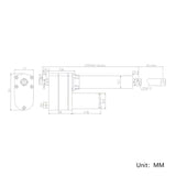 Three 700MM-1000MM Stroke Heavy Duty Linear Actuator C Synchronous Control Kit