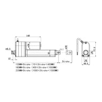 Slide Controller Kit Control Linear Actuator with Potentiometer 600 - 900MM Stroke