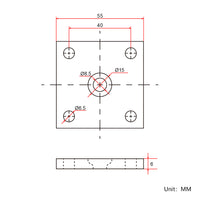 Head Mounting Flat Plate Bracket For Waterproof Electric Linear Actuator J