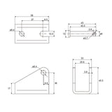 waterproof linear actuator mounting bracket 